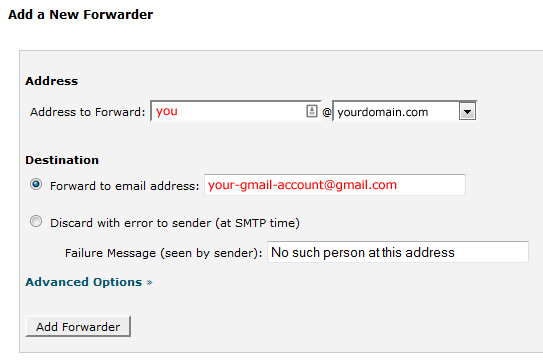 Add a Forwarder to your GMail